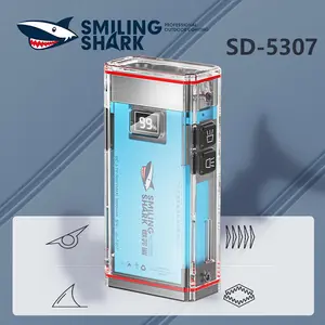 【SD-5307】Smiling Shark multifunctional flashlight, made of ABS material, with a built-in 3000mAh battery, featuring multiple brightness levels for adjustment and a compact, portable design, meeting the needs of daily life.