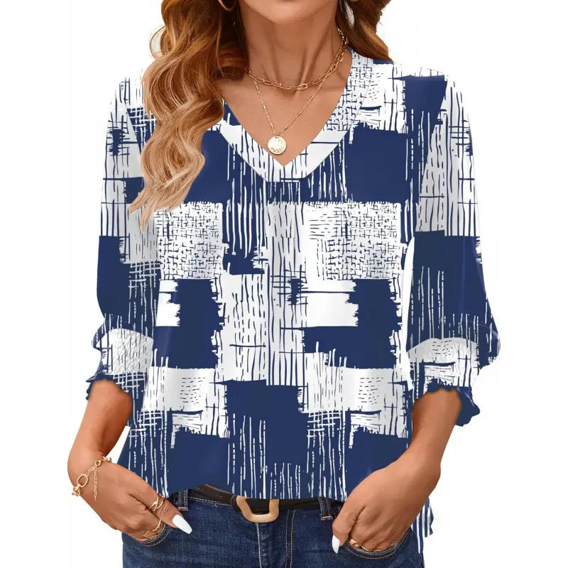 Blue White Checkered