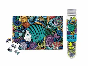 Fish Doodle Micro Puzzle Mini Jigsaw Stocking Stuffer Fun