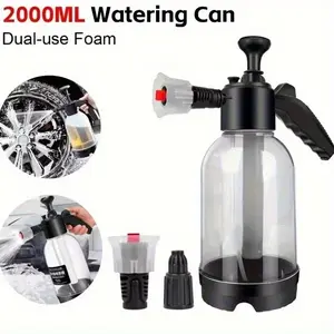 Portable Handheld High-Pressure Foam Sprayer for Car Washing, Heavy-Duty PVC Pressure Spray Bottle, Multi-Purpose for Auto Cleaning & Gardening