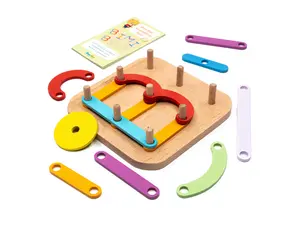 Bimi Boo Wooden Letter Number Construction - Puzzle for Babies