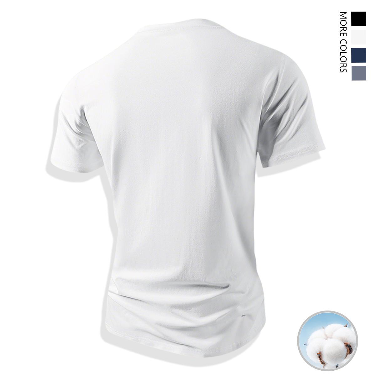 TOOTD Premium — High-stretch men’s polo shirt with a Henley collar (true size), 95% cotton + 5% spandex premium fabric—highly elastic, comfortable, breathable; men’s riding apparel, rowing apparel; 13 oz heavyweight; summer essential.