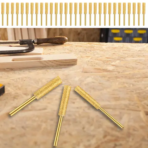 6 Pcs/30pcs Grinding Burr Set Diamond Sharp Rotary Burrs Bit with 1/8 Inch Shank Wear Resistant Burr Grinding Stone File Polishing Grinding Tool Grinding Bits for Chainsaw Stone Metal Wood, Summervibes