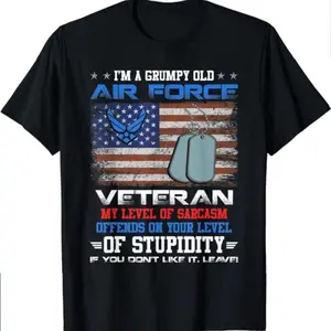 I'm A Grumpy Old Air Force Veteran T-shirt, For Men Women T-shirt