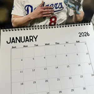 Kike Hernadezz 8 Baseball 2026 Wall -Desk Calendar, Must Have Baseball Kike 2026 Calendar, Base 2026 Wall Calendar, Best Gift For Fans
