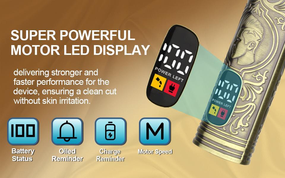 LQT Professional Men's Hair Clipper & Detail Trimmer Set, Cordless Electric Haircut Kit with LCD Display & Charging Base, Complete Barber Kit for Fades, Edges