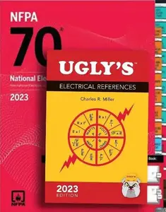 NEC 2023 Codebook + NFPA 70E 2024 with TABS and Ugly's Electrical reference good Deal 4 Combo pack Safety Softcover