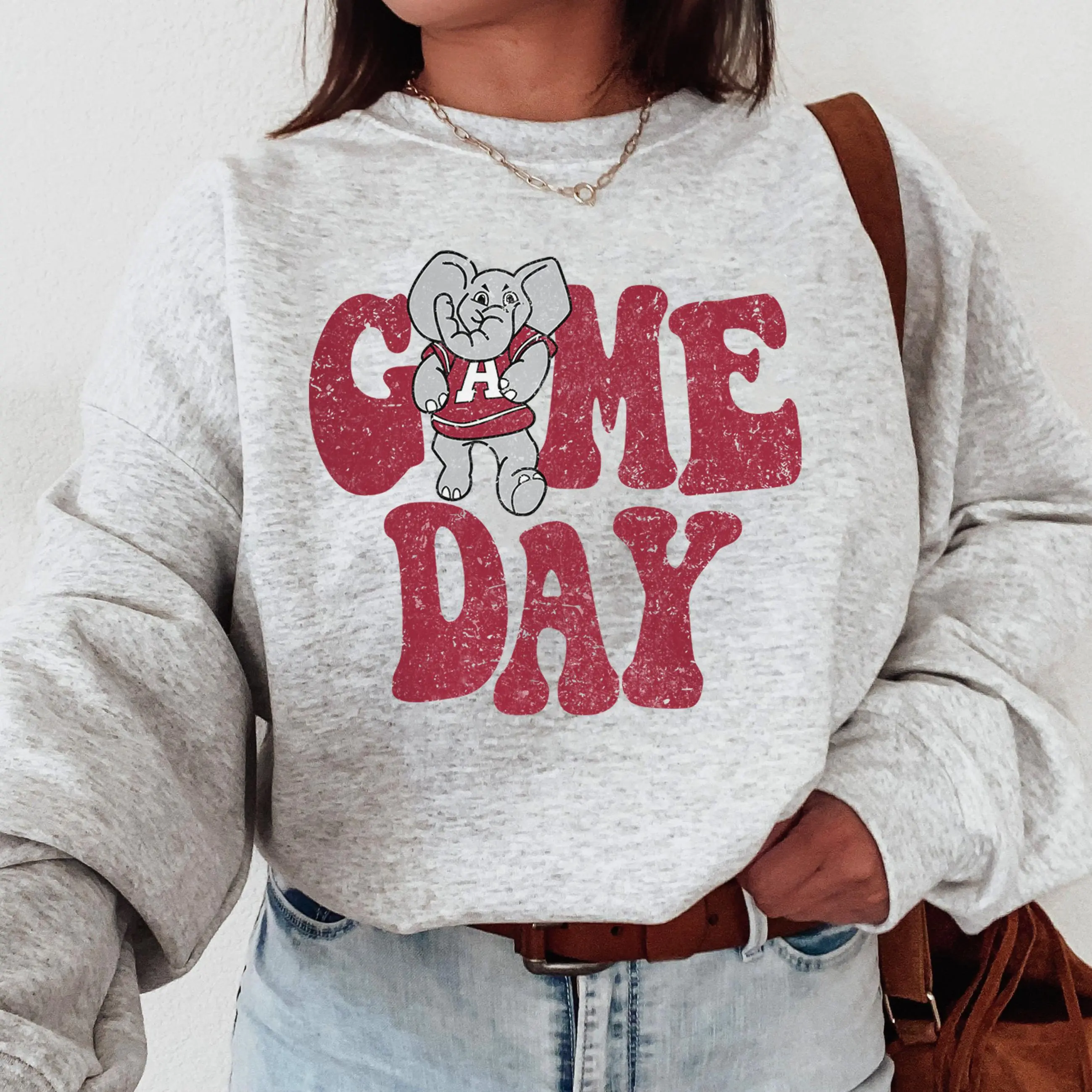 Game Day Alabama Vintage Sweatshirt, University of Alabama Unisex Sweatshirt, Game Day Sweatshirt, Gift For Fans