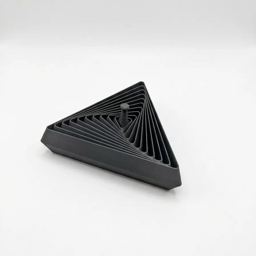 3D Printed Triangle Pyramid 10-Layer Fidget Toy, Multi-Color