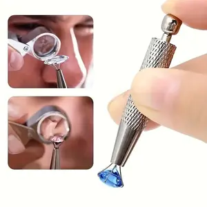 4-Claw Jewelry Tweezers, Jewelry Making Tool, Jewelry Making Tool for Beads and Small Parts, Ergonomic Design Aluminum Craft Tool, Stainless Steel Tweezers, Precision Tweezers
