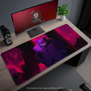 Gengar Mouse Pad, Ghost-Type Pokemon Desk Mat, Spooky Gaming Mat, Gift for Pokemon Fans, Haunted Desk Decor