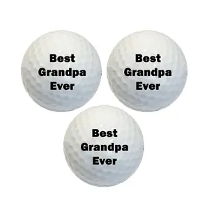 Custom Best Grandpa Ever Golf Balls, 3 Pack Golf Gift