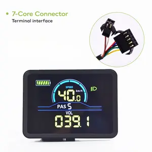 P5c Sm7pin Electric Bike Color LCD Display Instrument Waterproof Controller Connection Only for Uart 2 Protocol