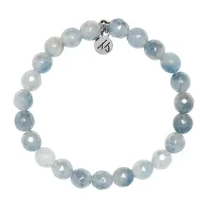 Defining Bracelet- Peace Bracelet with Aquamarine Jade Gemstones