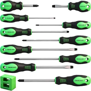 11PCS Screwdriver Set, Magnetic 5 Phillips and 5 Flat Head Tips for Fastening and Loosening Seized (11PCS)