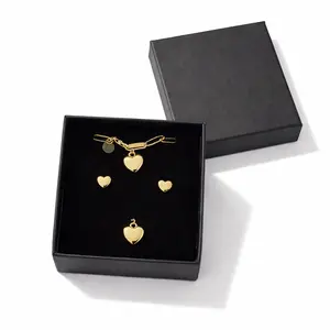 Gold Stainless Steel Jewelry Set for Women – Necklace Bracelet Earrings Elegant Gift