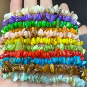 5×8 mm natural shell beads, available in multiple colors; irregular spacer beads and colored shells. Ideal for DIY bracelet and necklace jewelry materials—perfect for beach vacations and everyday commuting, suitable for various styles.