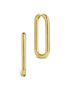 Kaylani Elongated Geo Hoops