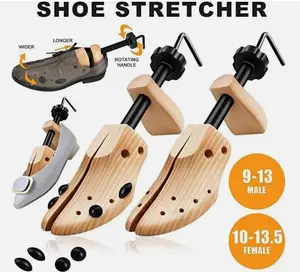 2-way Wooden Adjustable Shoe Stretcher Expander Men Women Boot Size US 5-13