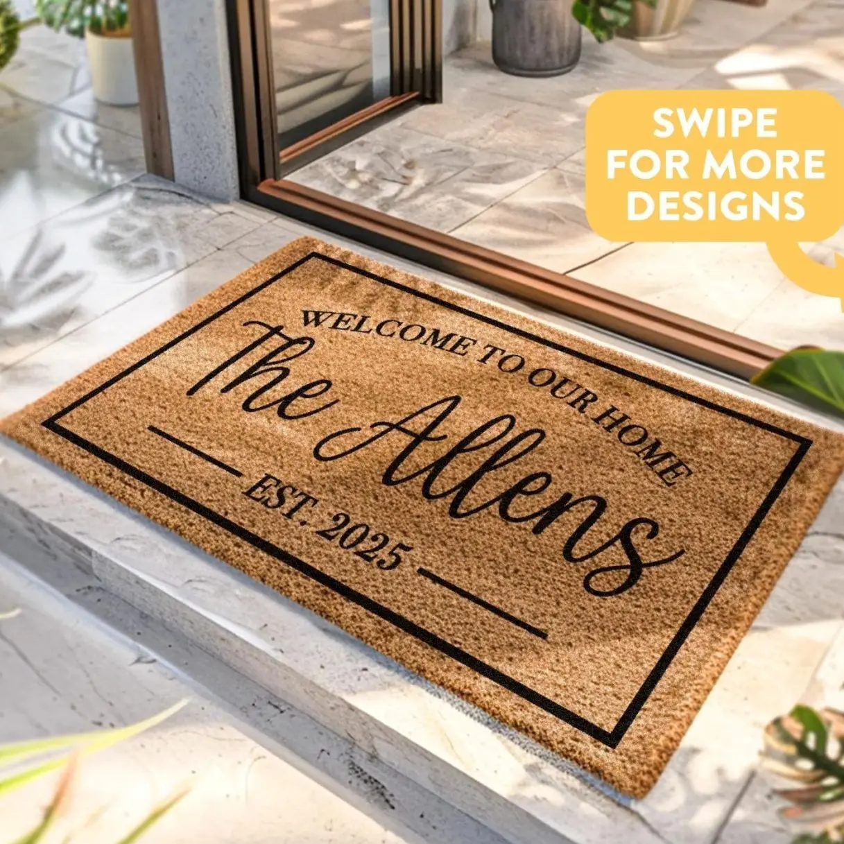 Welcome To Our Home Custom Outdoor Doormat Collection - Custom Doormat Make Great Gifts - Housewarming Gift For New Homeowners