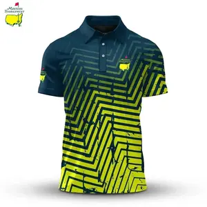 Neon Masters Inspired Golf Polo Shirt 2026 for Men – Vibrant Performance Polo, Lightweight Breathable Summer Golf Outfit