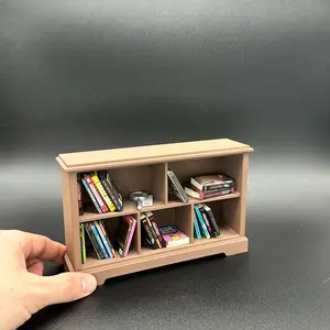 1/6 Scale 2 Shelf Mini Bookshelf / Mini Brands / Mini Books / Miniature Bookcase