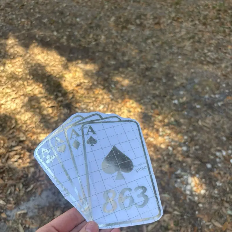 Area code Deck of Card Decal Area code Deck of Card Decal