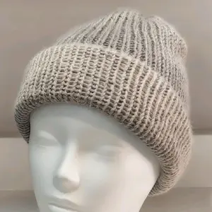 Reversible 100% baby alpaca beanie.