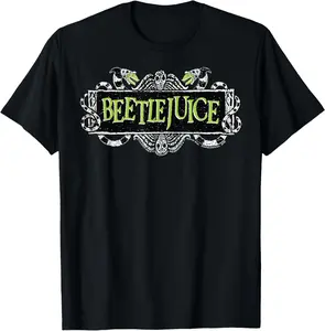 Beetlejuice Green Sign Logo Beetlejuice Symbols T-Shirt T-Shirts Unisex Tee Shirt