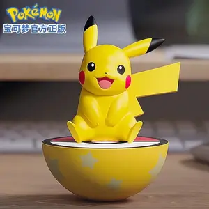 Official Pokemon Roly-Poly Tumbler Figures, Cute Pokeball Base Rocking Desktop Collectible Toy Sealed
