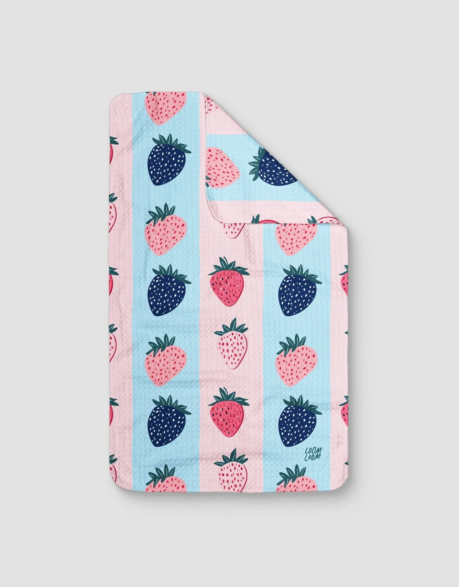 Strawberry Stripe Rectangle Cleaning Cloths, 16x28in 340gsm Woven Fabric Double-Sided Printed Kitchen Tea Towels - Quick-Drying, Absorbent, Full Coverage, Ideal Housewarming Gift