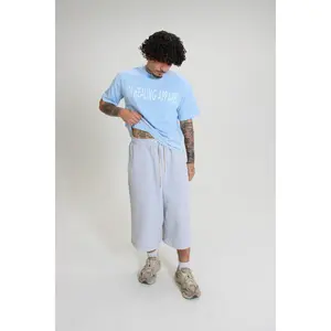 Relaxed Drop-Crotch 3/4 SweatShorts