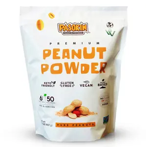 Pasokin All-Natural 100% Powdered Peanut Butter - Gluten-Free, No Sugar Added, Non-GMO, Plant-Based Protein, 2 LB from Roasted High Oleic Peanuts