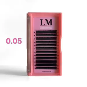 0.05 CASHMERE Individual Lashes Extensions Matte Black Soft Lash for Salon Use&Lash Artist Professional Use C/CC/D Curl 8-15mm 13-19mm, Natural Volume Wispy Fluffy Set, Easy Fanning Eyelashes