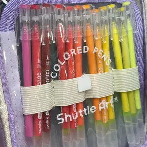 Shuttle Art-Colored Pens 22/24/30/72 Colors Cute Journal Pens 0.6mm Fine Point Colored Gel Pens for Black Paper Adult Coloring Writing Drawing Journaling Note Taking School Office Home,Design,Students