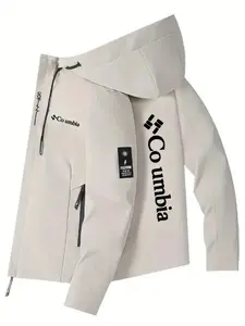 Unisex Windproof Hooded Jacket, Zipper Hoodie, Outdoor Comfort, Outer Shell, Simple Aesthetic Design, Casual & Formal Wear