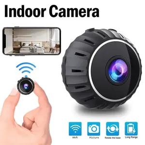 Compact Indoor Smart Camera for Home Use, Wireless WiFi Connection, Battery Powered, APP Control, Pet & Child Monitoring, Alexa Compatible, Wireless Security Camera