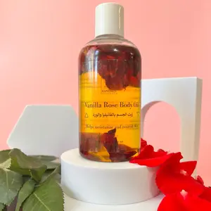 Vanilla Rose Body Oil - 8 oz Lightweight Scented Body Oil for all Skin Types