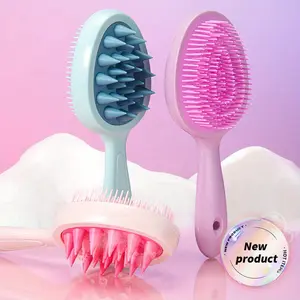 2-in-1 Detangling Hair Brush – Scalp Massage Dual-Purpose Finishing Comb with Long Handle for Wet & Dry Use, Double-Tooth Design