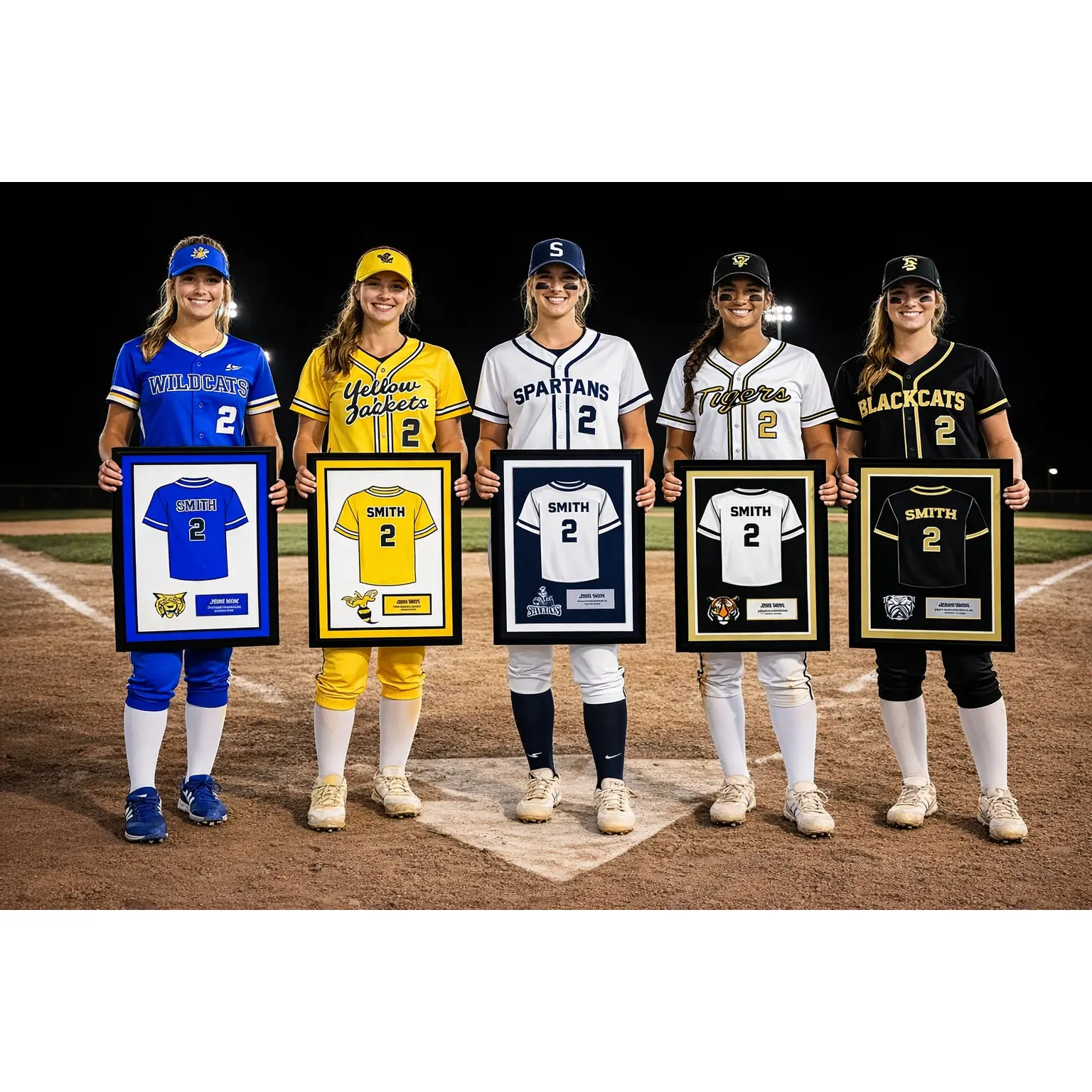 Softball & Baseball Senior Night Gift — Custom Jersey Picture Frame