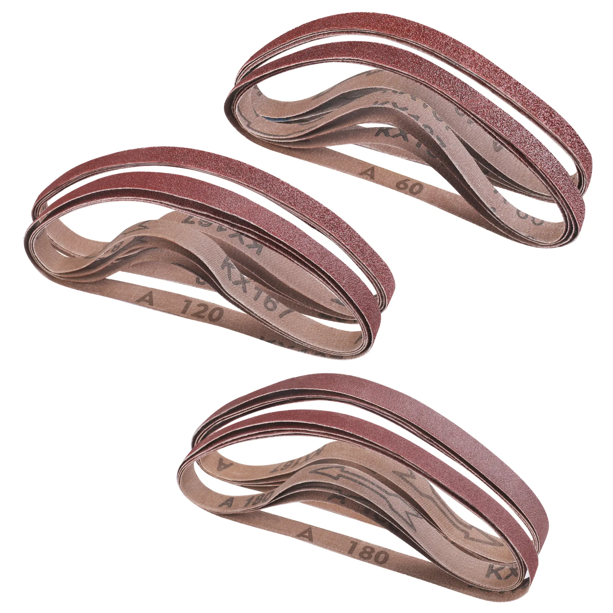 #summersale WORKPRO Sanding Belts, Aluminum Oxide Abrasive Belts, Belt Sander Tool for Woodworking, Metal Polishing, Red