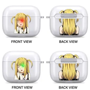 Misa Amane Anime AirPods Case with Keychain, Frosted PC Protective Cover for AirPods Pro, Death Note Manga Earbuds Case Gift for Him Her