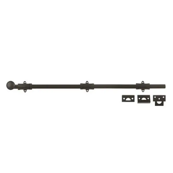 212 MAIN 24 in. Heavy-Duty Solid Brass Surface Bolt Lock for Doors, Surface Mount Hardware, Oil Rubbed Bronze, Weatherproof, Extra Security, Includes Strikes, Door