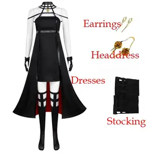 Anime Spy X Family Cosplay Yor Forger Costume Yor Briar Cosplay Black Red Dress Outfit Women Halloween Party Costume with Wig