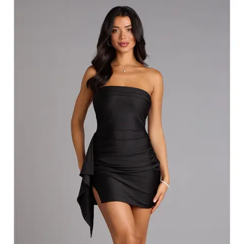 Edge Of Glam Ruffle Mini Tube Dress