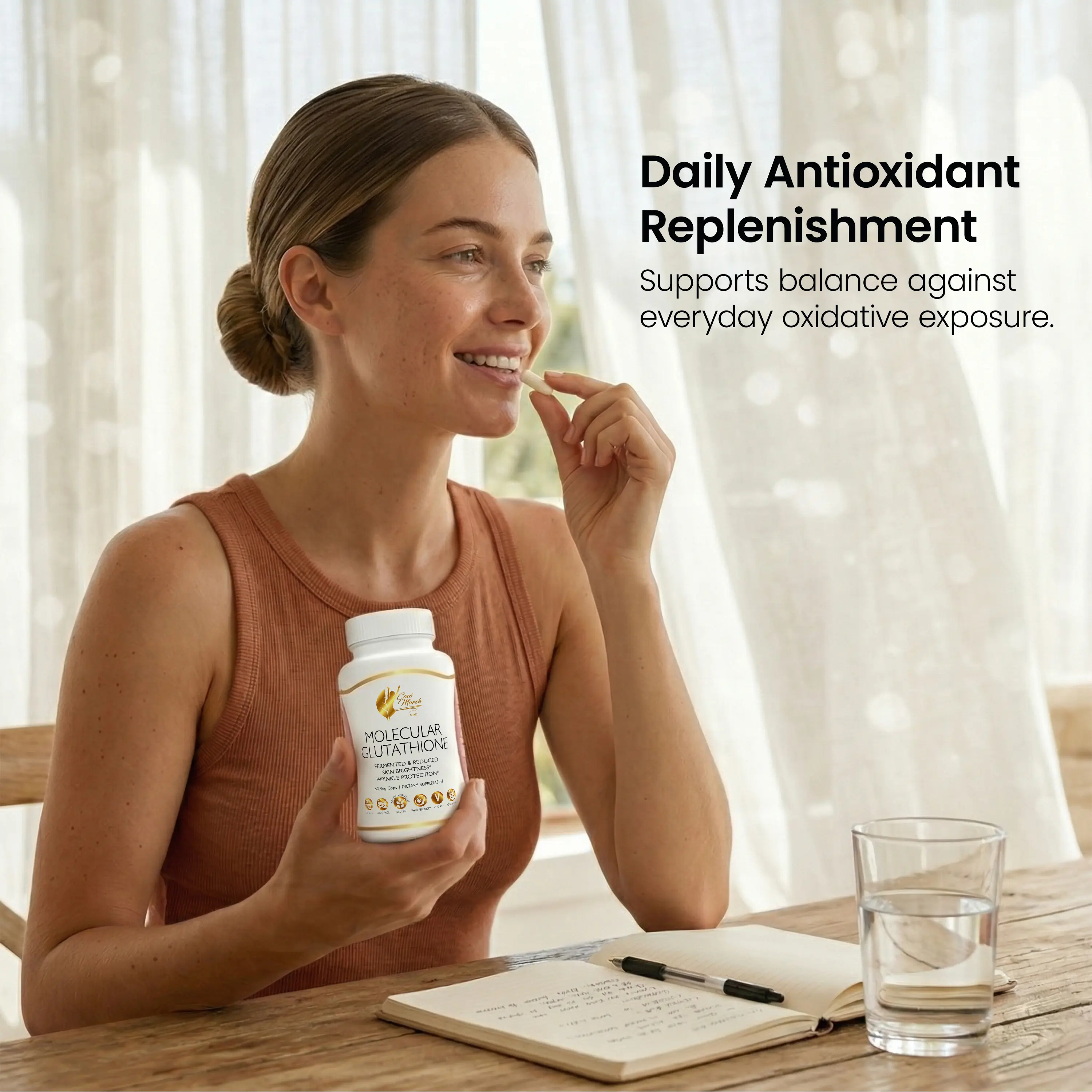glutathione coco march Cocó N.M.D Molecular Dietary Supplement, Immune System Boosting Wellness Supplement for Adults - 60 Capsules per Container Ayurvedic Tablets Flavor:MANGO I Like Taking B12