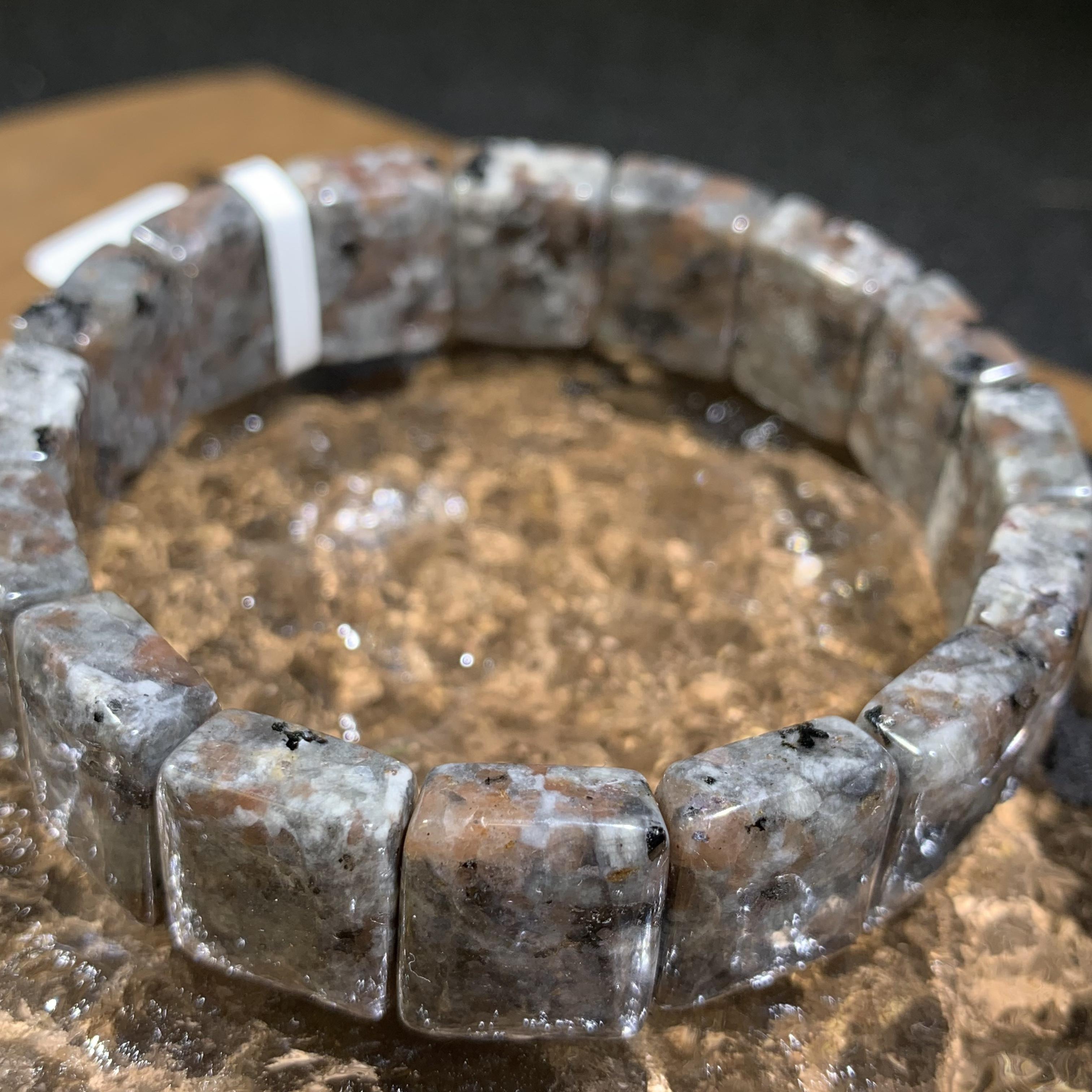 【Yooperlite】Yooperlite Handmade Elastic Bead Bracelet Bracelet for Men and Women, Enhancing Positive Energy