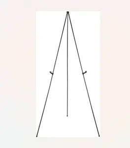 Easel Display Stand, Instant Floor Poster, Lightweight, Collapsible and Portable with Tripod Base, Black Steel (supports 5 pounds)