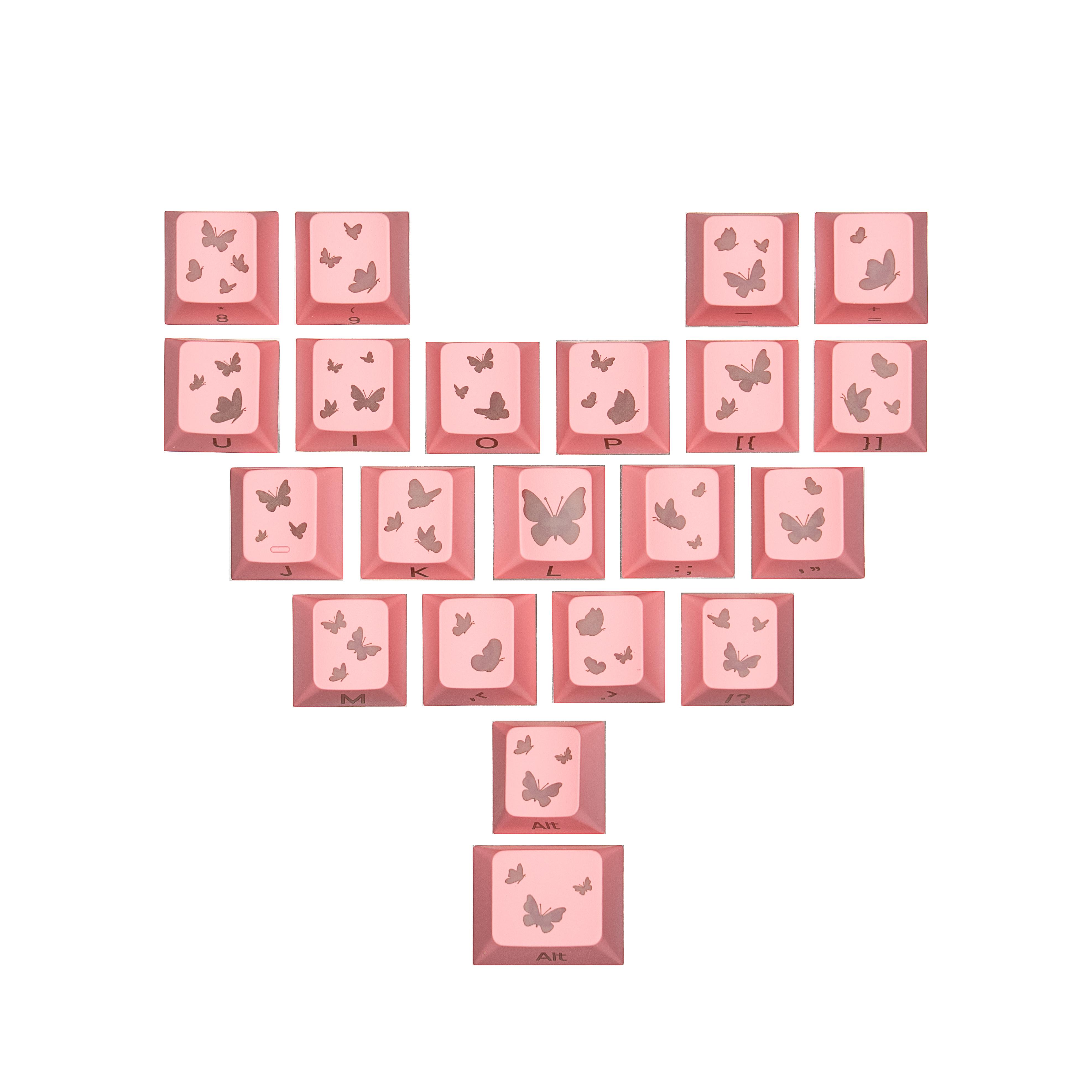 DigAura FlutterBloom OEM Profile IMD-Tech diy Keycaps 21-Key（only keycap, not include a keyboard）