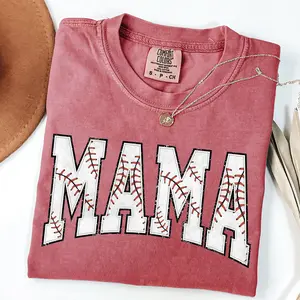 Comfort Colors Baseball Mama Shirt, Mothers day Gift For Baseball Mom, Gift For Baseball Lover Mom Shirt, Mothers Day Shirt,Baseball Season Top Womenswear Gift for Her